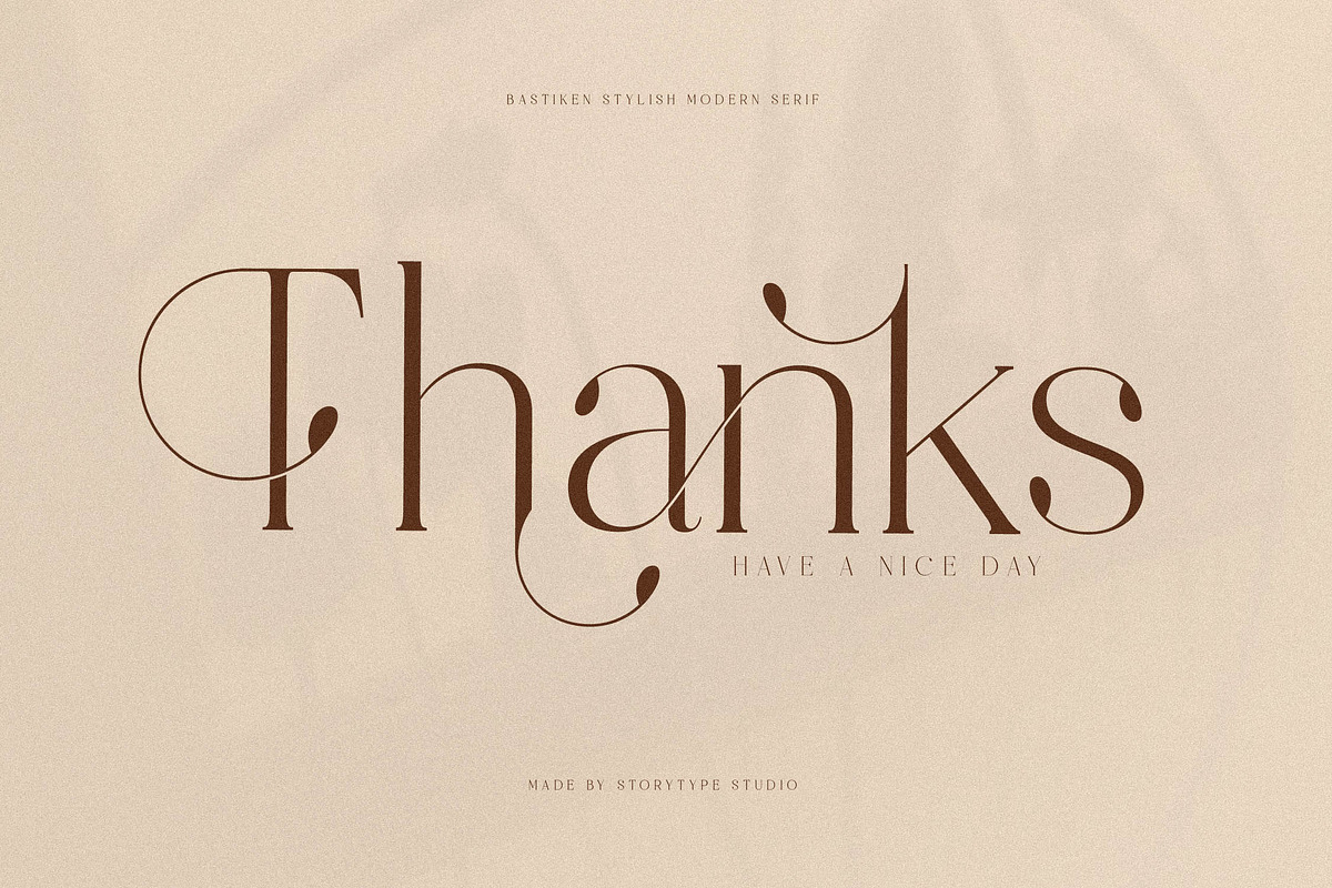 Bastiken Stylish Modern Serif, a Serif Font by Storytype Studio (Photo 15 of 15)