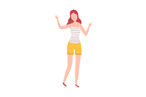 Young Woman in Casual Clothes, a Person Illustration by TopVectors