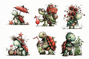 Whimsical summer turtle Clipart, an Illustration by Designworld (Thumbnail 2 of 5)