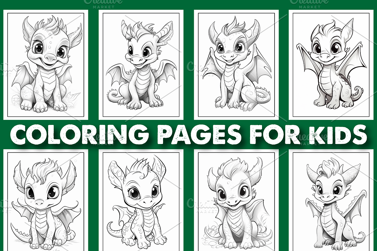 Cute Dinosaur Coloring Pages For Kid, a Brochure Template by Design Station (Photo 2 of 6)