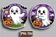 Cute Halloween Stickers Bundle, a Seasonal Illustration by protabsorkar11 (Thumbnail 6 of 6)