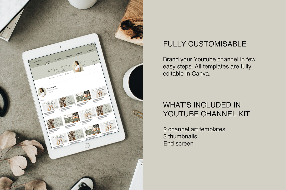 YouTube Channel Branding Kit ~ Canva, a Social Media Template by Templates Boutique (Photo 8 of 8)