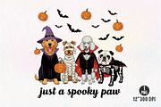 Dog Halloween Just a Spooky Paw Png, an Illustration by Dream Creation (Thumbnail 1 of 5)