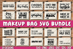 Funny Makeup Bag SVG Bundle