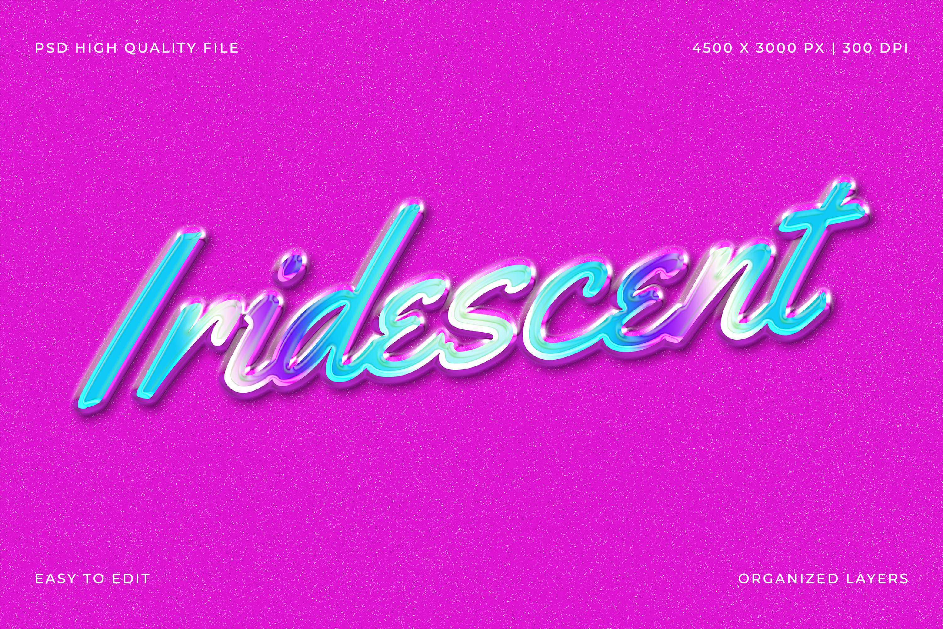 Iridescent Liquid Text Effect, a Layer Style Add-On by Pitchlook.Studio