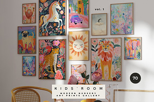 KIDS' ROOM PRINTS GALLERY, a Background Graphic by Lana Elanor