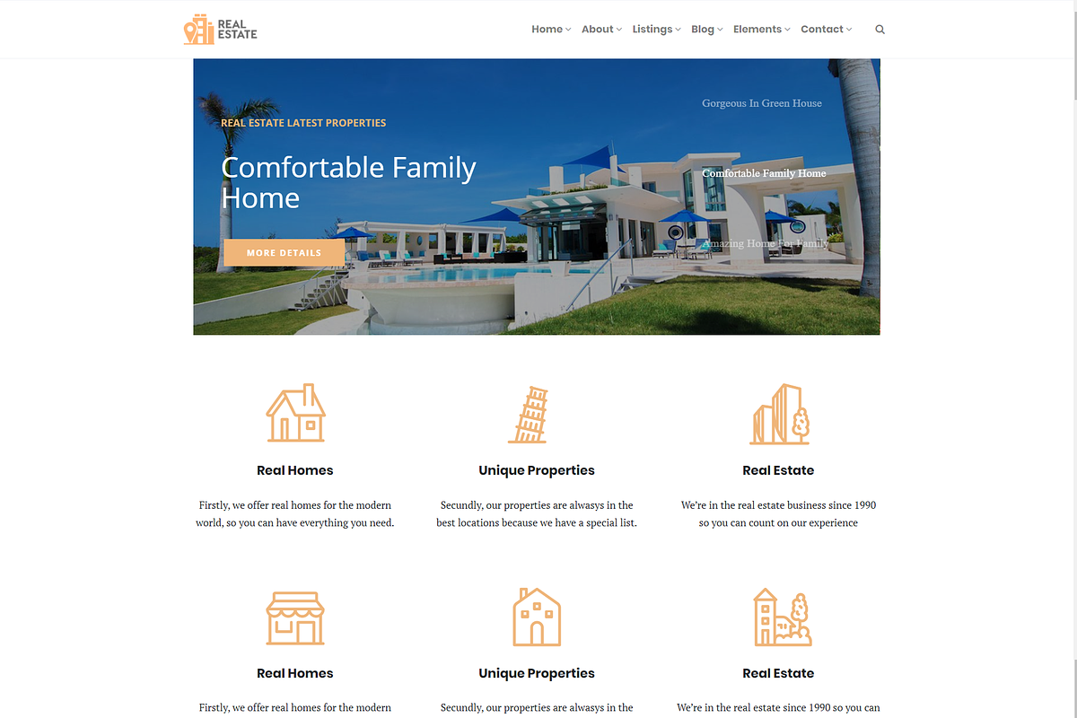 Real Estate WordPress Theme, a WordPress Template by Visualmodo (Photo 9 of 11)