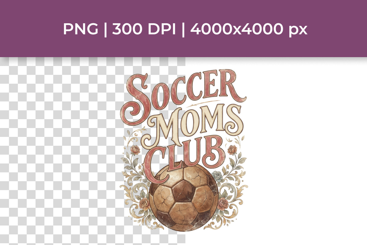Preppy Soccer Moms Club - 12 PNG, a Sport Illustration by InkyQueenArt (Photo 3 of 6)
