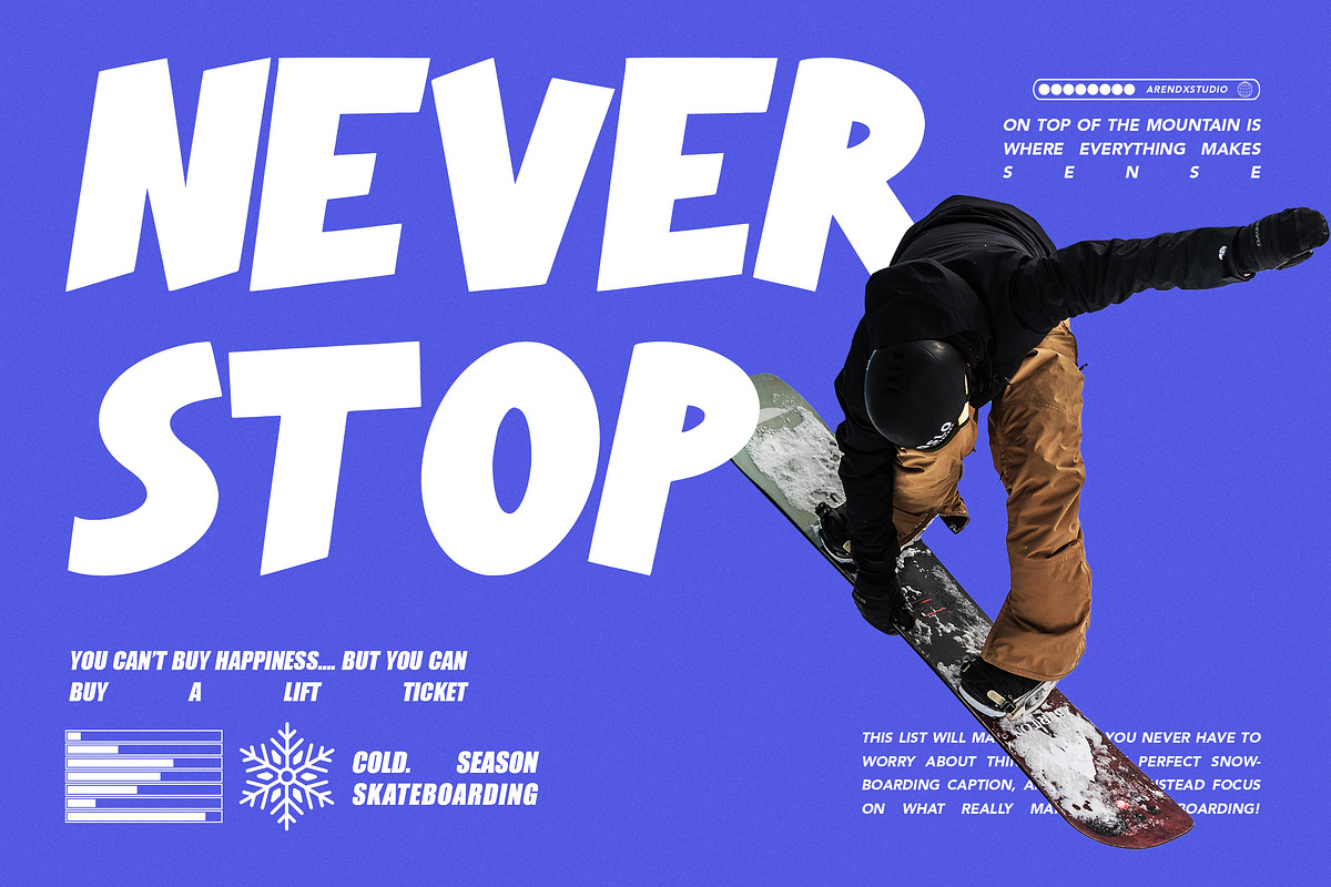 Snow Fall - Christmas Display Font, a Sans Serif Font by Arendxstudio (Photo 3 of 9)