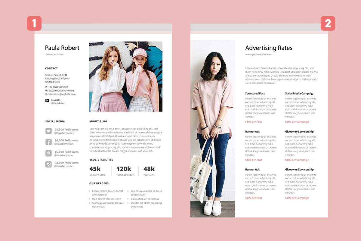 Media Kit Template for Blogger, a Social Media Template by ariodsgn (Photo 2 of 4)