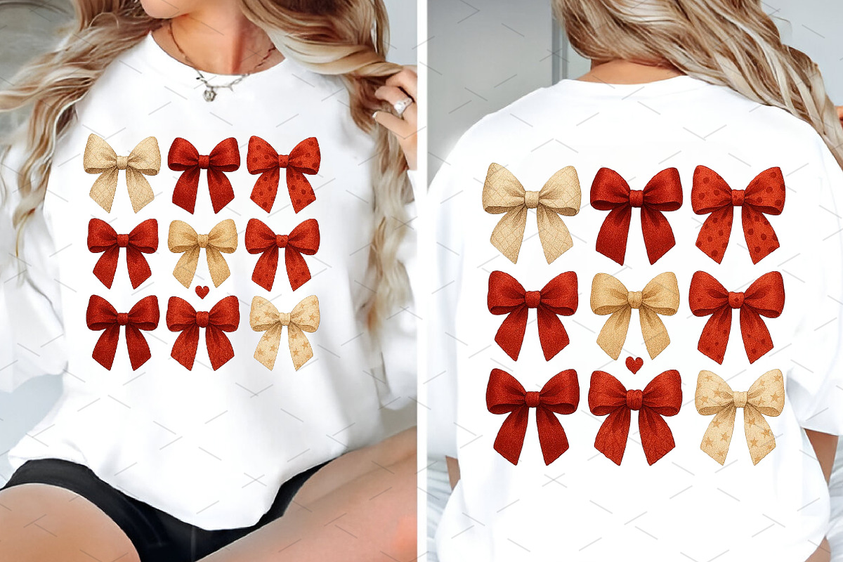 Valentine Coquette Bows PNG Design, an Illustration by Libby Wishes (Photo 7 of 8)
