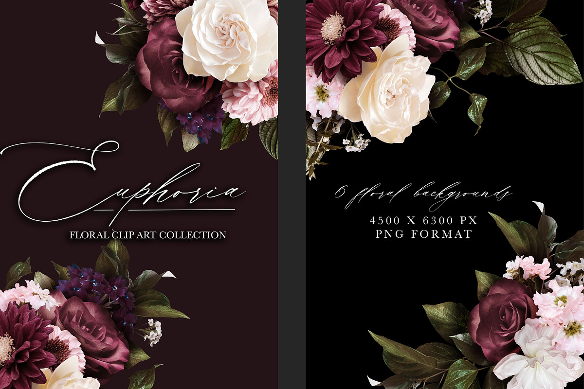 Euphoria Floral Clip Art & Patterns, an Object Graphic by Eclectic Anthology (Photo 5 of 17)