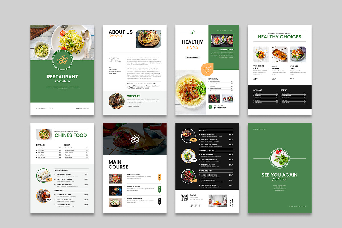 Healthy Food Menu Template preview 5