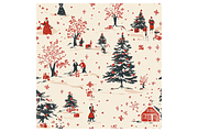 Vintage Holiday 2 Digital Paper, a Pattern Graphic by Chromolume Studio (Thumbnail 8 of 28)
