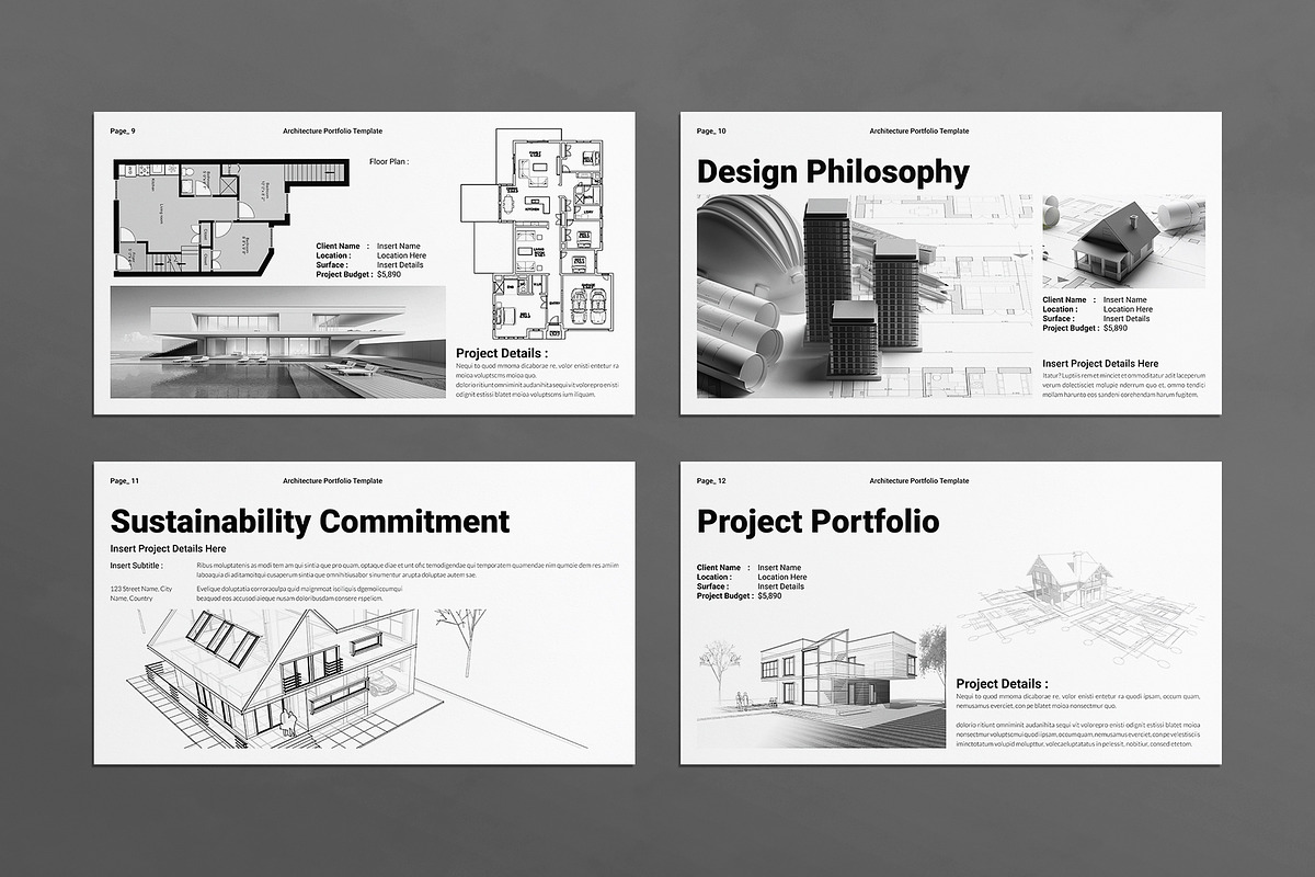 Architecture Portfolio Presentation, a Presentation Template by E-Type (Photo 4 of 6)