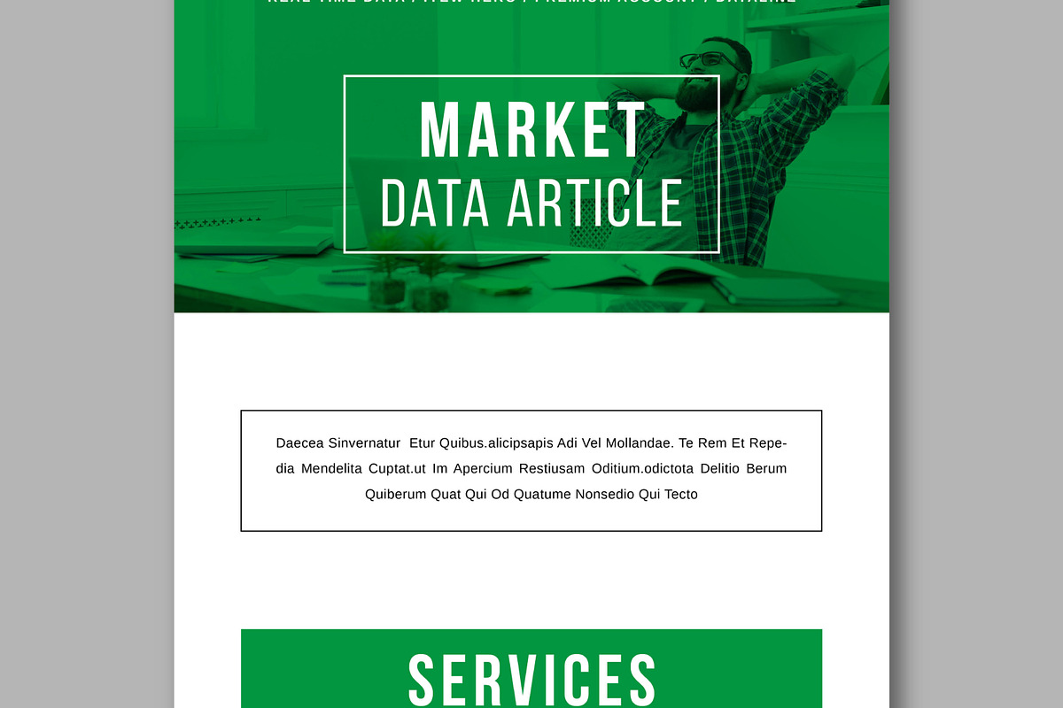 Teal Newsletter Layout For Business, an UI Kit Template by MightyDesign (Photo 4 of 8)