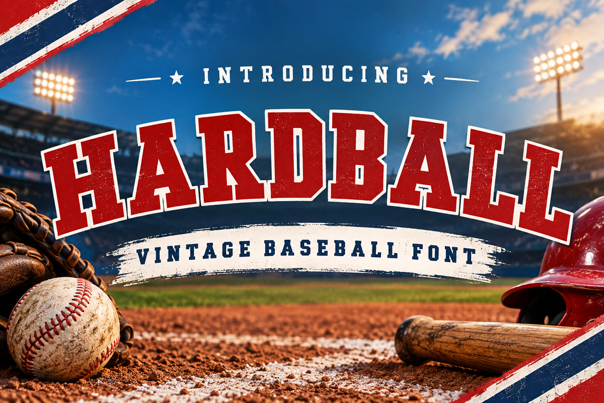 Hardball - Bold Sporty Font, a Slab Serif Font by Limited.studio (Photo 1 of 5)