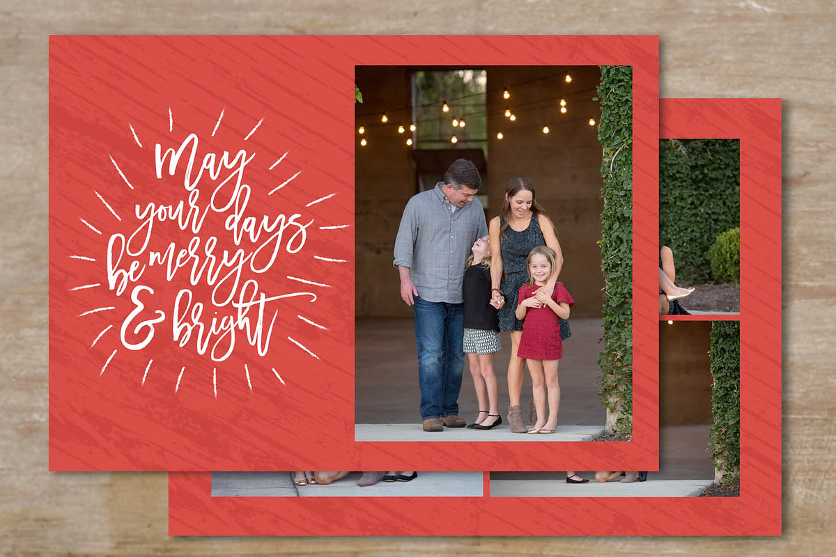 Christmas Card Template, a Card Template by Sweet Little Muse