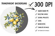 Watercolor Lemon Blossom Clipart, an Illustration by Craft Nest (Thumbnail 3 of 12)