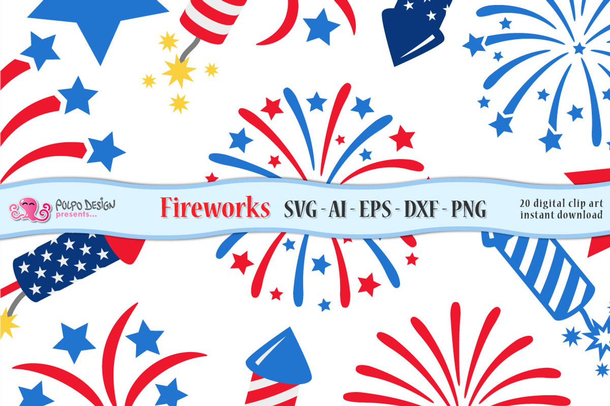 4th of July Fireworks SVG, an Object Graphic by PolpoDesign (Photo 3 of 4)