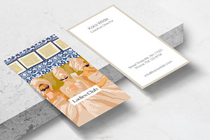 Ladies Club Business Card Template, a Business Card Template by Human-made. Made to feel.