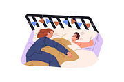 Families, couples sleep together set, a Person Illustration by PaperTrident (Thumbnail 10 of 11)