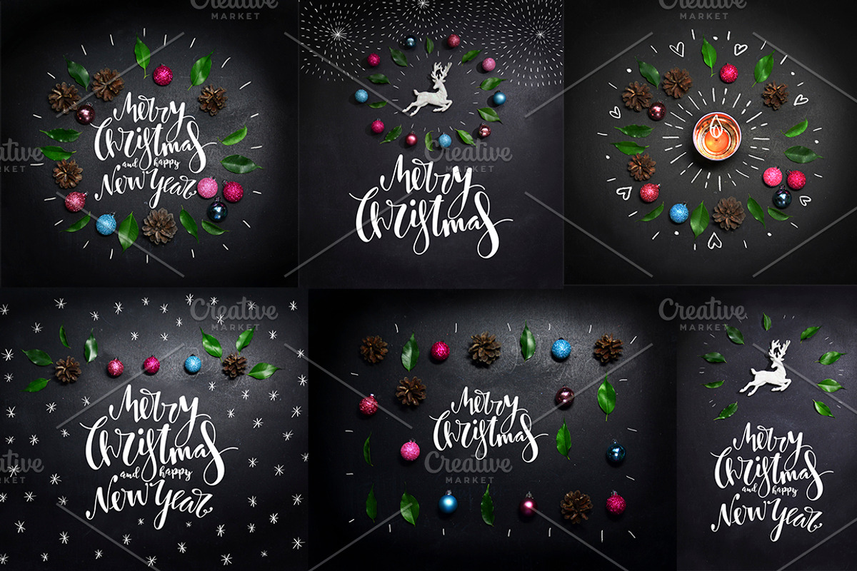 Merry Christmas  set., a Decorative Illustration by mikka_kika (Photo 2 of 6)
