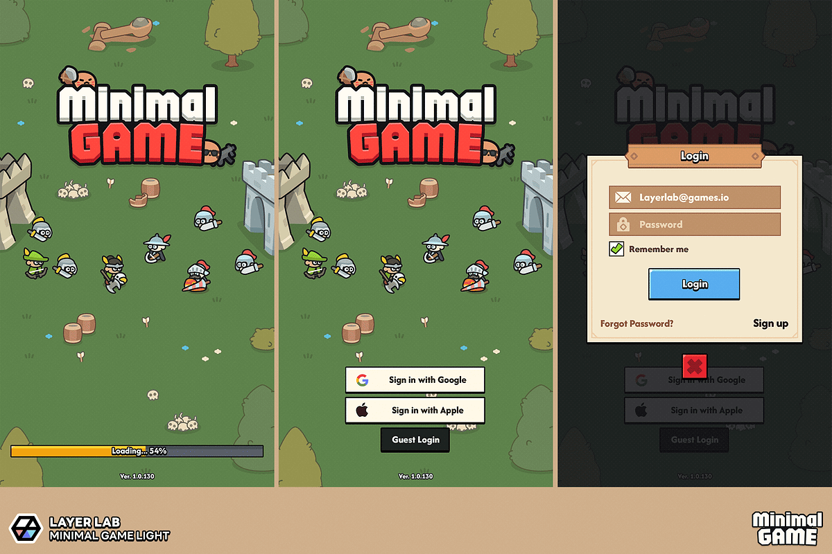 GUI Pro - Minimal Game Light, an UI Kit Template by LAYERLAB (Photo 18 of 51)