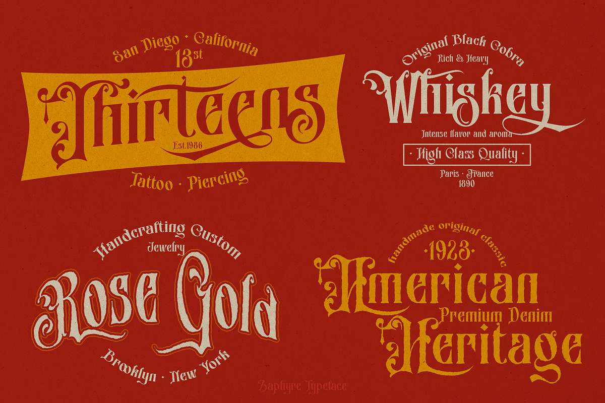 Zaphyre Antique Font, a Blackletter Font by TypeClassHeroes (Photo 7 of 10)