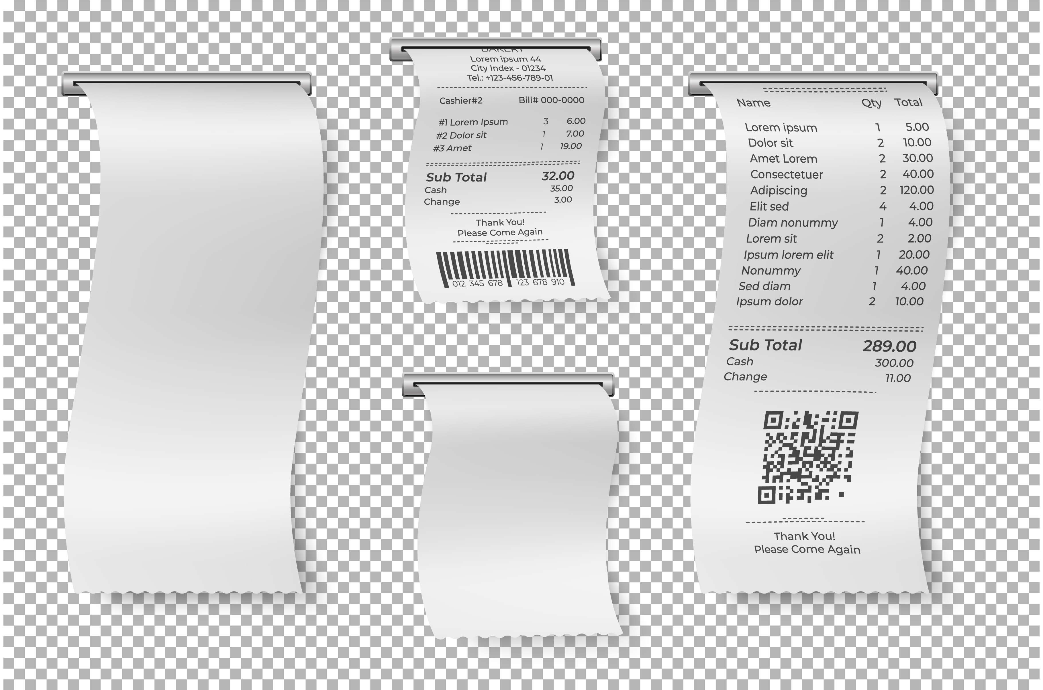 Printed Sale Receipt Restaurant by Valerie Bodnar  Creative Market