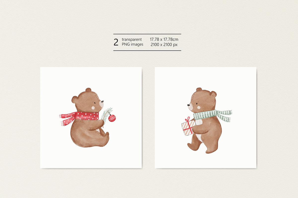 Christmas bear, a Pattern Graphic by Olena Kuznietsova (Photo 3 of 10)