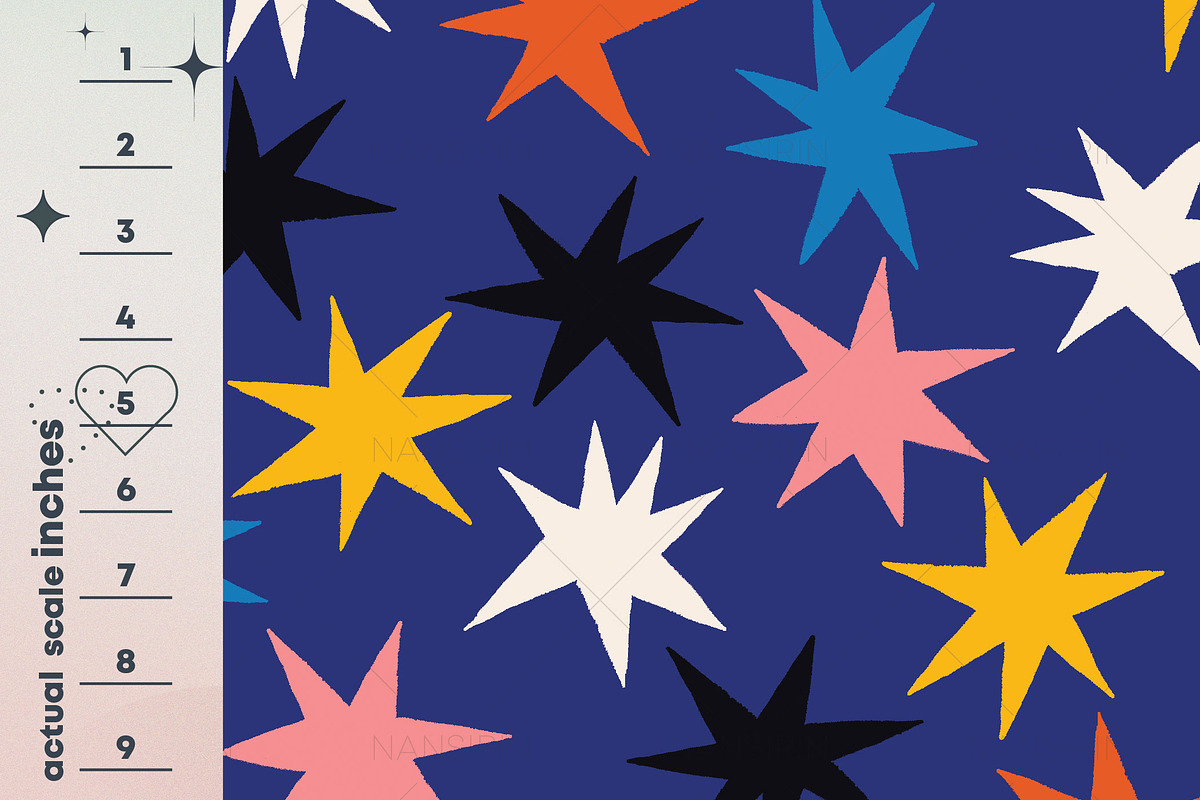 Star Seamless Pattern Set, a Pattern Graphic by Nansirins Studio (Photo 5 of 9)
