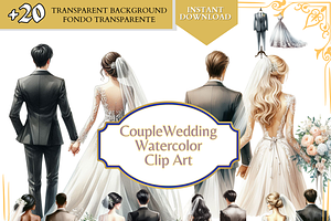 Bride And Groom Back Clipart Wedding