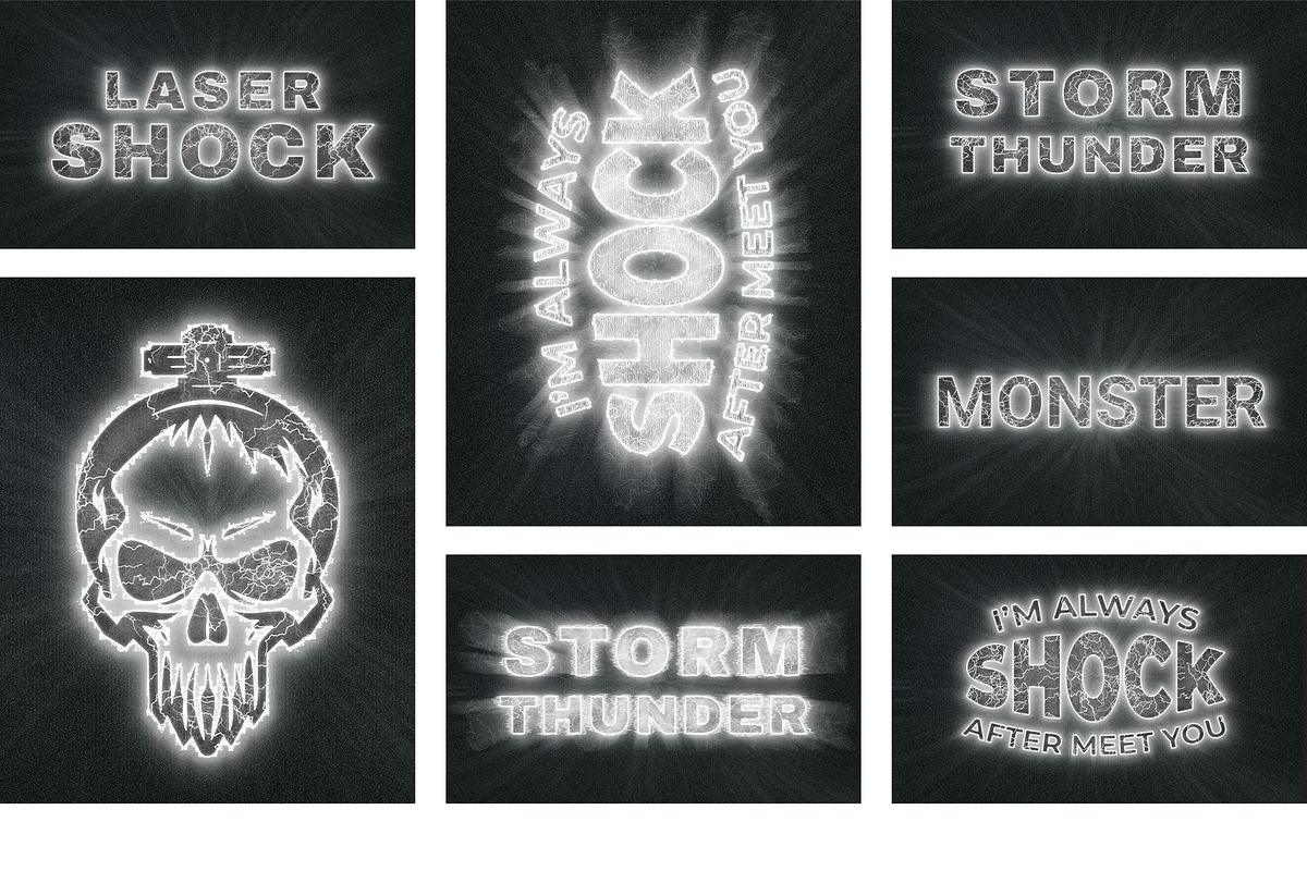 PSD Electric Editable Text Effect, a Layer Style Add-On by Photoshop Action (Photo 2 of 19)
