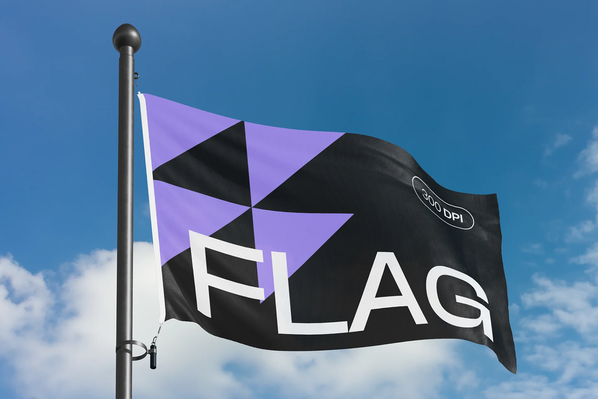 Flag Mockup Outdoor Display, an Advertising Mockup by graphicsauce (Photo 1 of 4)