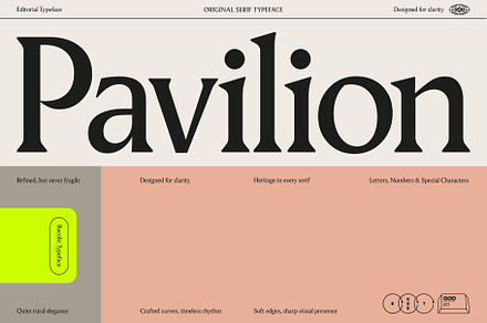 Pavilion Serif Typeface