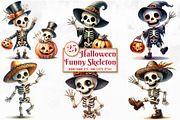 Halloween Funny Skeleton Sublimation, a Seasonal Illustration by Craft Nest (Thumbnail 1 of 5)