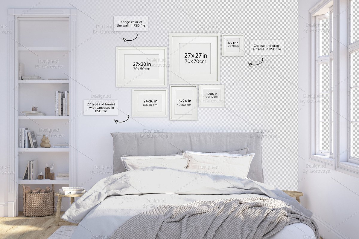Interior Mockup, Bedroom Mockup, a Household Mockup by Designed By Gorovaya (Photo 5 of 7)