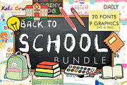 Back to School Fonts & Graphics, a Handwritten Font by Yoga Letter (Thumbnail 1 of 6)