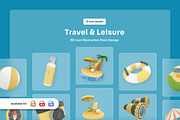 Vacation Travel 3D Icon Set, a Work Illustration by twinstd (Thumbnail 1 of 6)