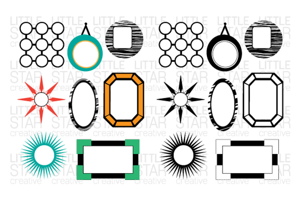 Mid Century Mod Frame Graphics, an Icon by Little Star Creative (Photo 2 of 2)