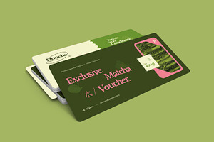 Honcha Matcha Cafe - Gift Voucher, a Card Template by VUNIRA