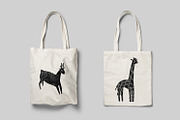 Cute animals / part 2 / Linocut, an Animal Illustration by Mii Lab (Thumbnail 5 of 10)