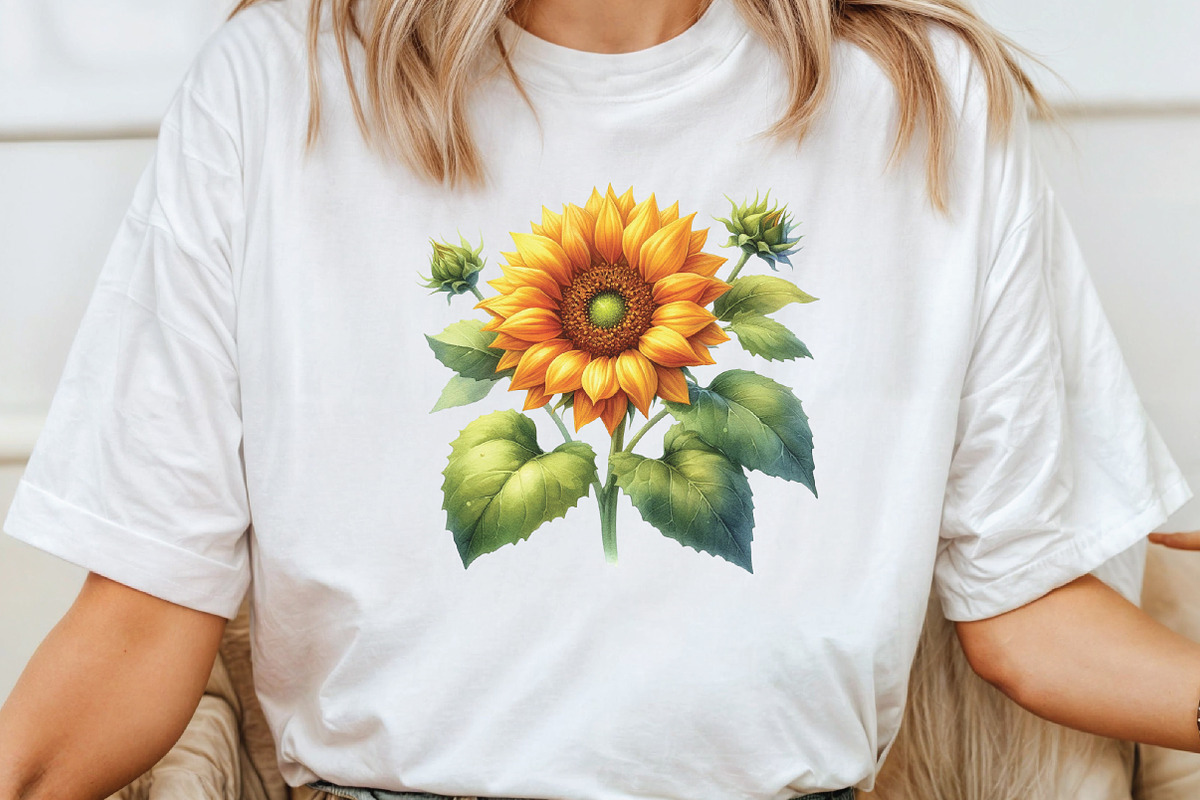 Watercolor Sunflower Butterfly, an Illustration by CraftArtStudio (Photo 4 of 6)