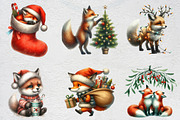 Christmas Cute Fox Sublimation Clipa, an Illustration by CrexoraLab (Thumbnail 3 of 5)