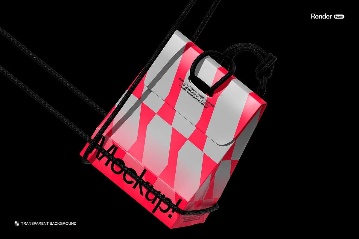 Paper Bag Mockup Set, a Packaging Mockup by Renderteam (Photo 10 of 11)