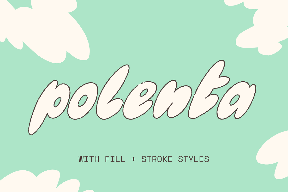 POLENTA — soft fluffy bubble font, a Handwritten Font by Studio Noppo (Photo 1 of 5)