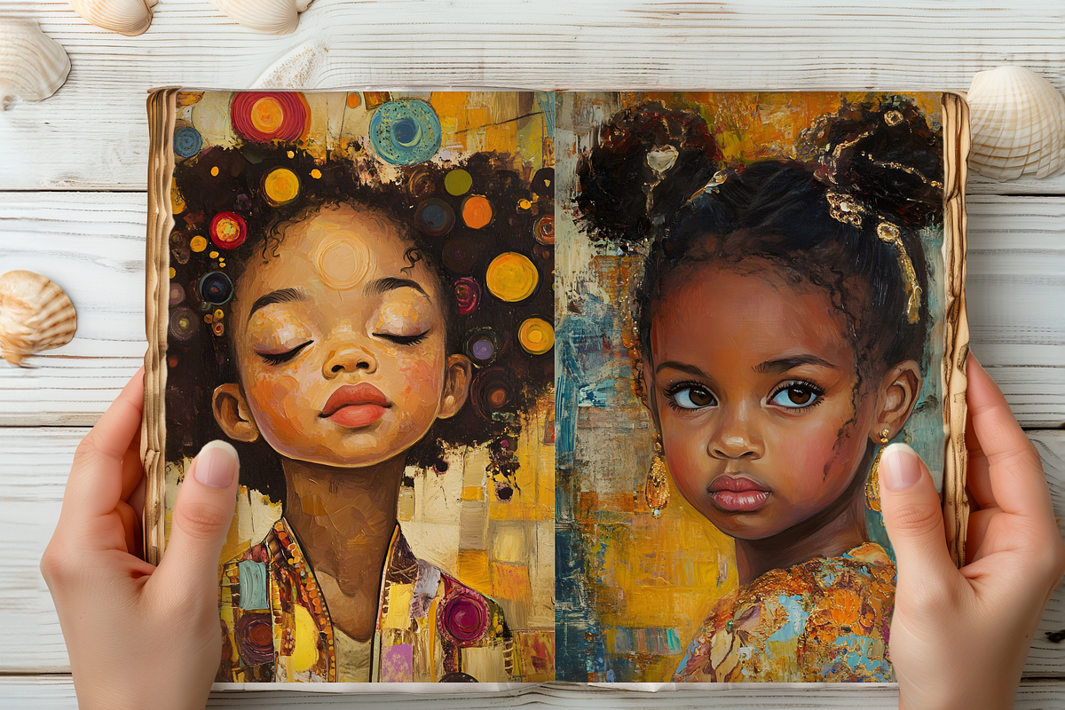 AFRICAN AMERICAN KIDS JUNK JOURNAL, a Person Illustration by Daring Digies (Photo 5 of 5)