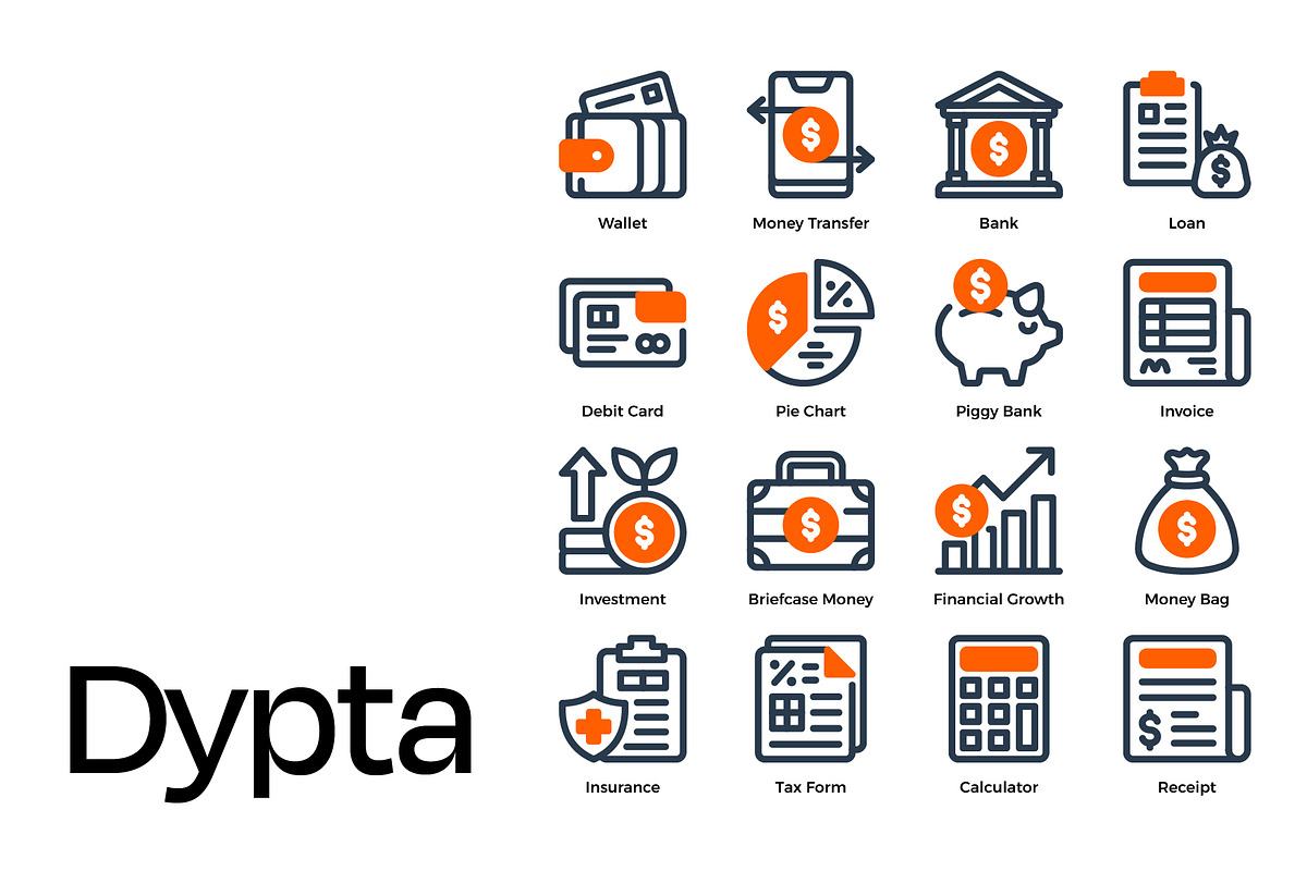 Finance Icon Set, a Duotone Icon by Eklip Studio (Photo 3 of 4)