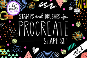 Procreate Stamp Shapes Set Vol.2